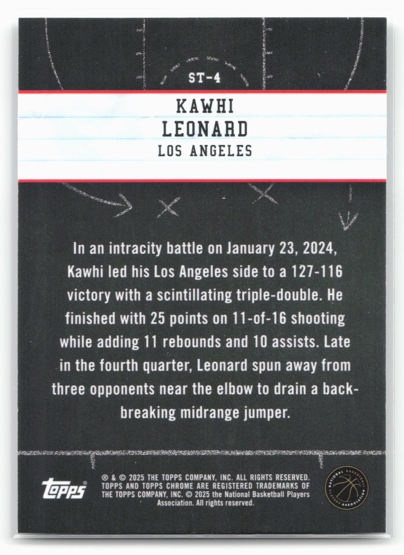 2024-25 Topps Chrome #ST-4 Kawhi Leonard Show and Tell