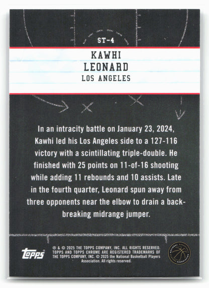 2024-25 Topps Chrome #ST-4 Kawhi Leonard Show and Tell