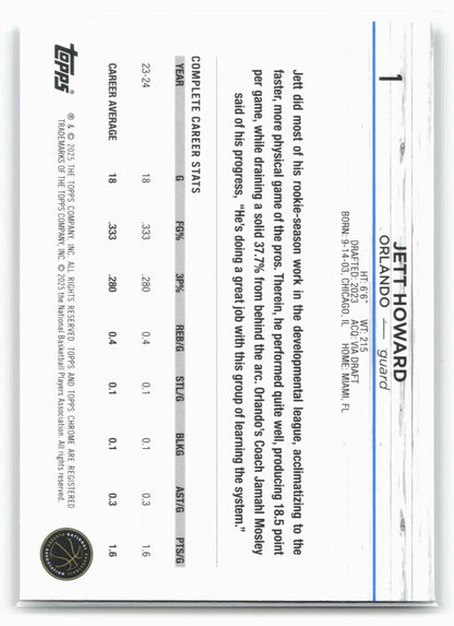 2024-25 Topps Chrome #1 Jett Howard