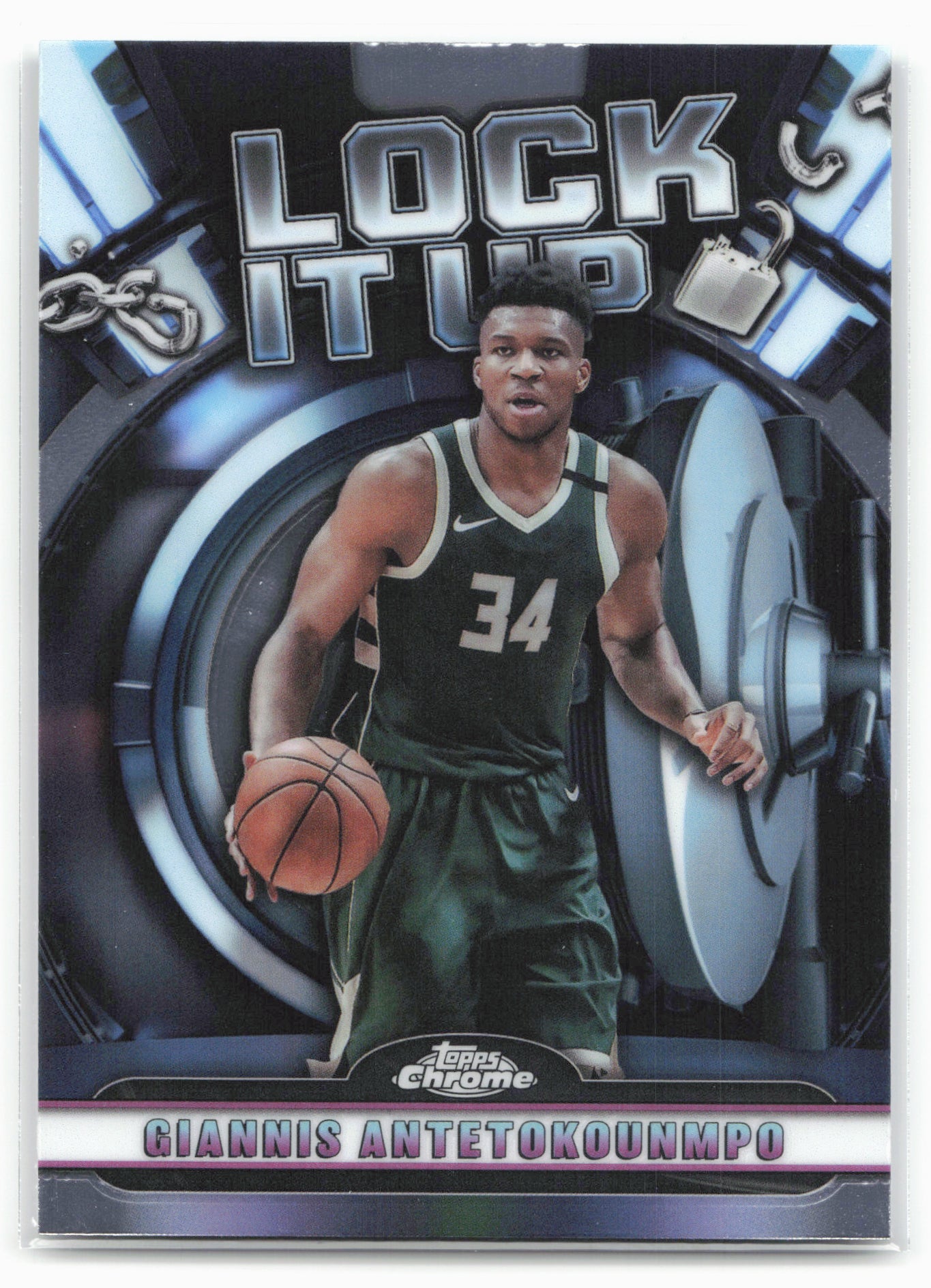 2024-25 Topps Chrome #LIU-5 Giannis Antetokounmpo Lock It Up