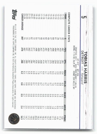 2024-25 Topps Chrome #5 Tobias Harris