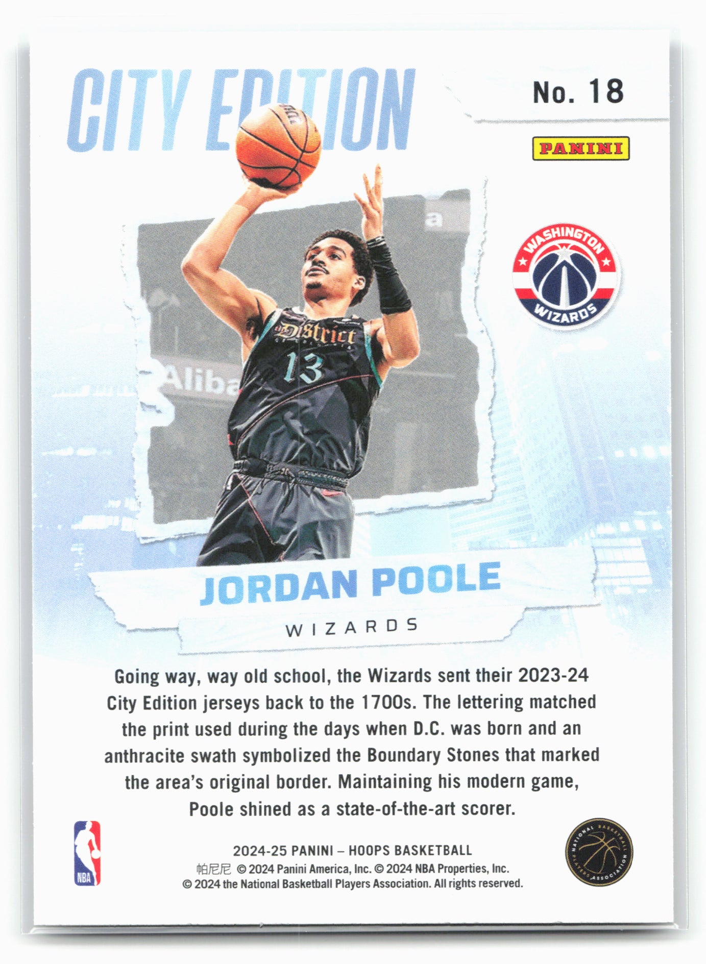 2024-25 Hoops #18 Jordan Poole City Edition