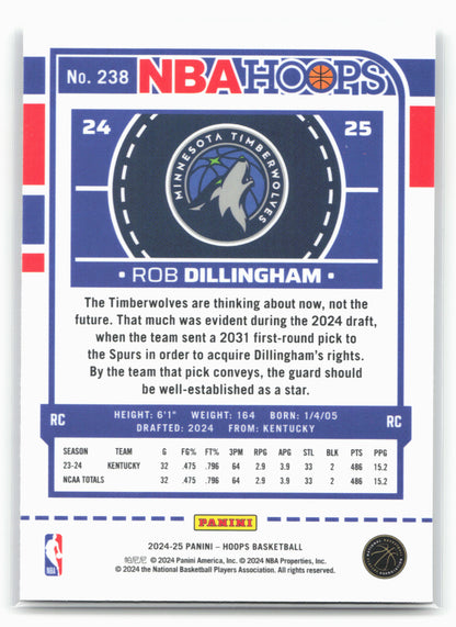 2024-25 Hoops #238 Rob Dillingham Premium