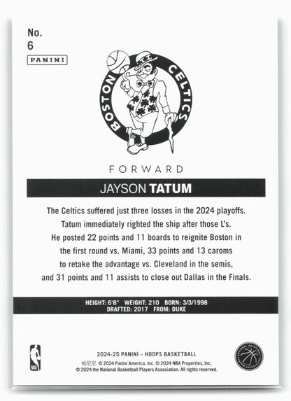 2024-25 Hoops #6 Jayson Tatum Hoops Throwback