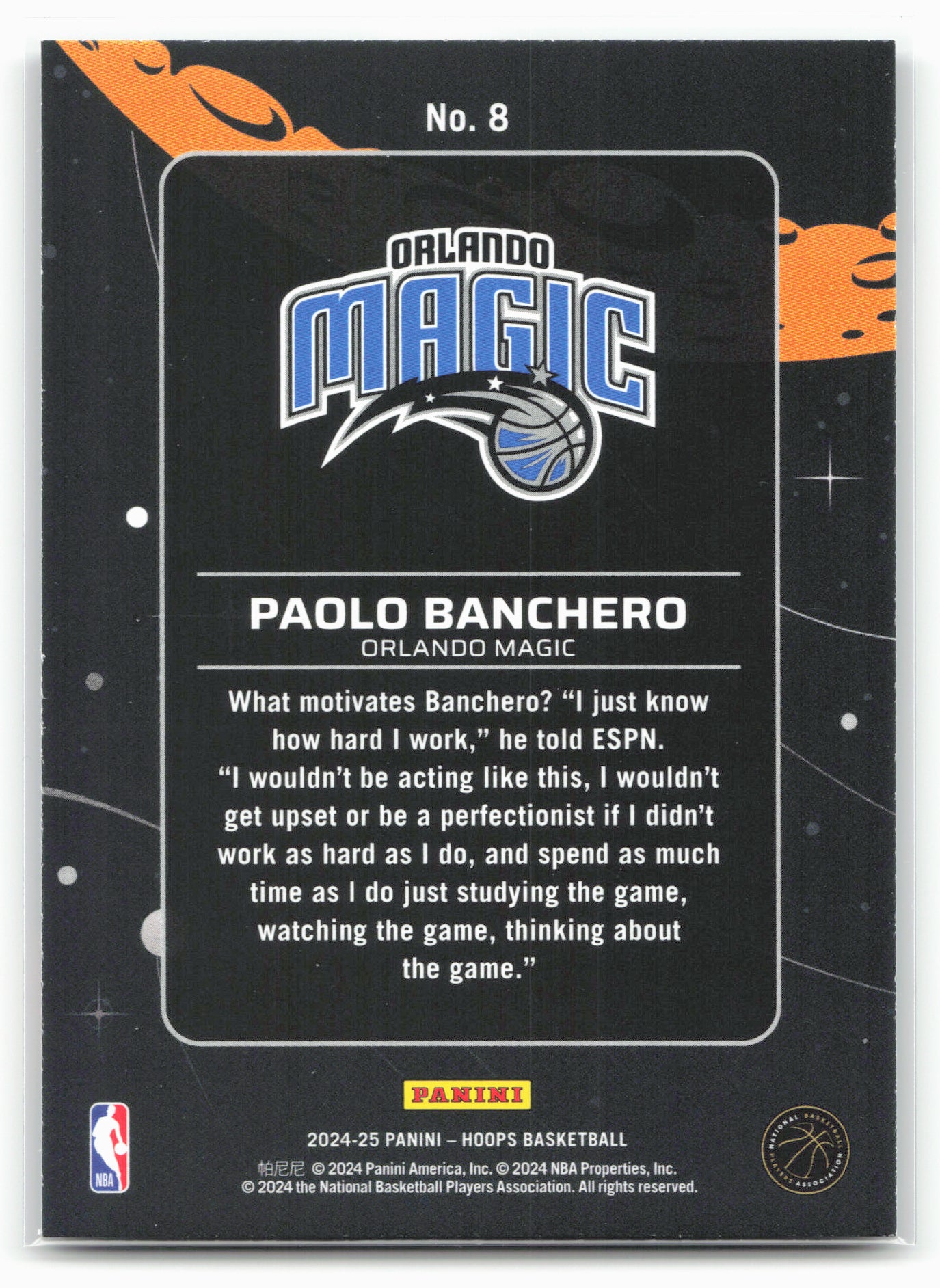 2024-25 Hoops #8 Paolo Banchero Anti Gravity