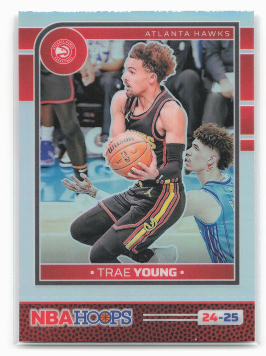 2024-25 Hoops #85 Trae Young Premium Prizms Silver