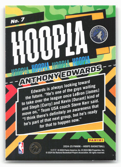 2024-25 Hoops #7 Anthony Edwards Hoopla