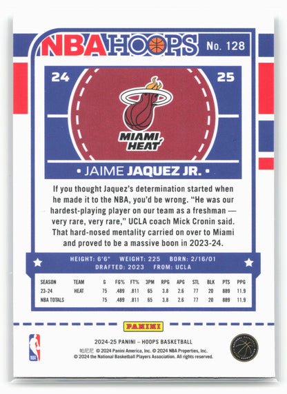2024-25 Hoops #128 Jaime Jaquez Jr. Premium
