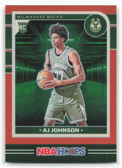 2024-25 Hoops #253 AJ Johnson Premium Prizms Orange #/199