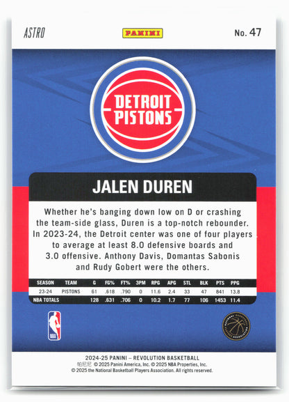 2024-25 Panini Revolution #47 Jalen Duren Astro