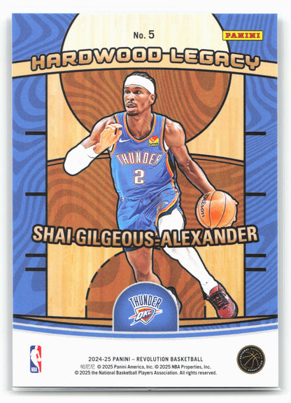 2024-25 Panini Revolution #5 Shai Gilgeous-Alexander Hardwood Legacy