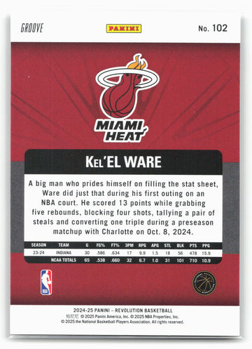 2024-25 Panini Revolution #102 Kel'el Ware Groove