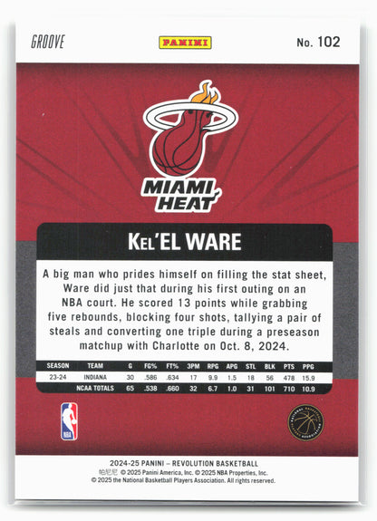2024-25 Panini Revolution #102 Kel'el Ware Groove