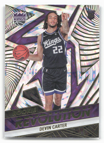 2024-25 Panini Revolution #15 Devin Carter Rookie Revolution Fractal
