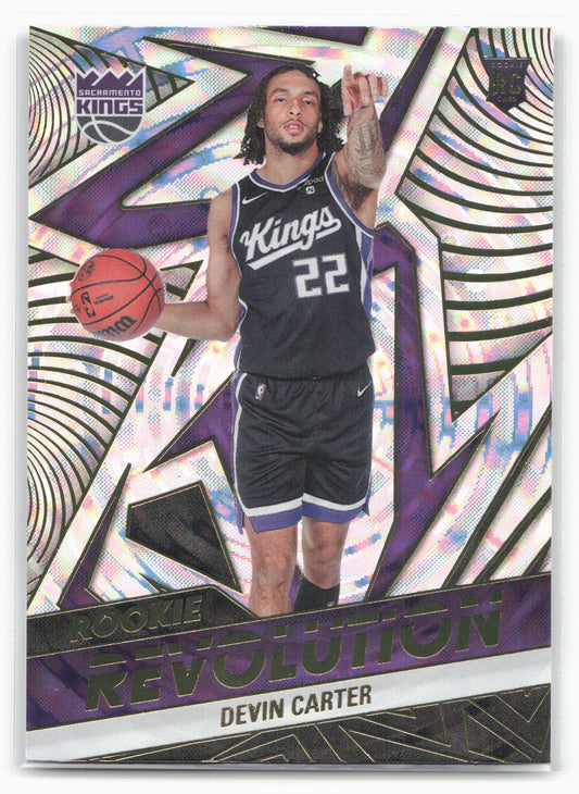 2024-25 Panini Revolution #15 Devin Carter Rookie Revolution Fractal