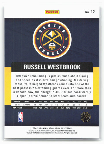 2024-25 Panini Revolution #12 Russell Westbrook