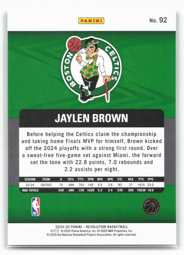 2024-25 Panini Revolution #92 Jaylen Brown