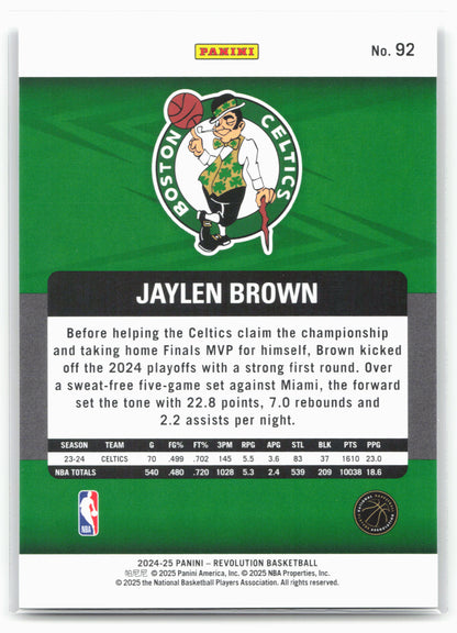 2024-25 Panini Revolution #92 Jaylen Brown