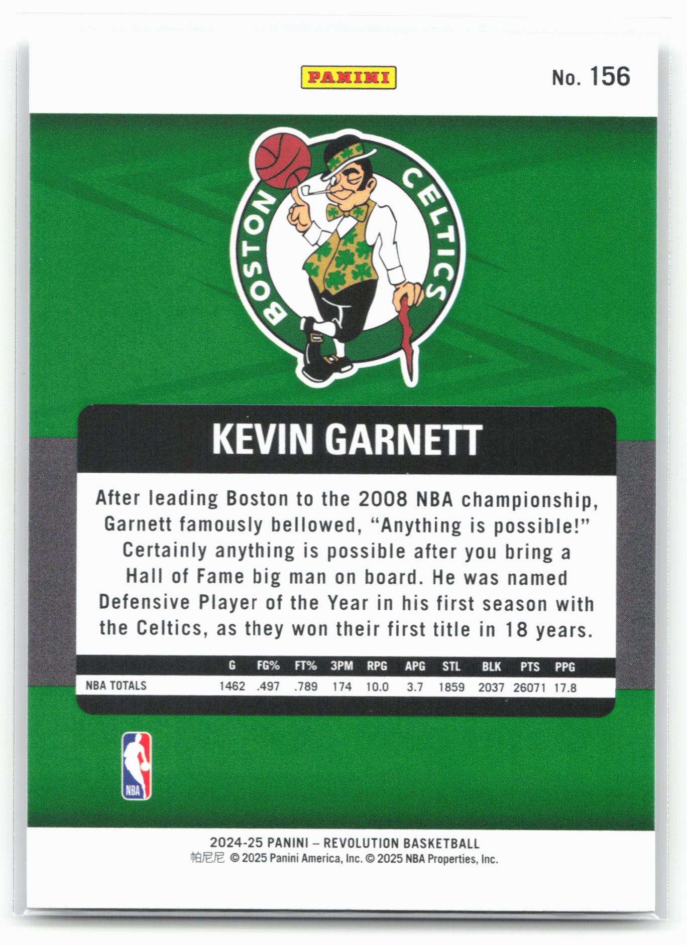 2024-25 Panini Revolution #156 Kevin Garnett