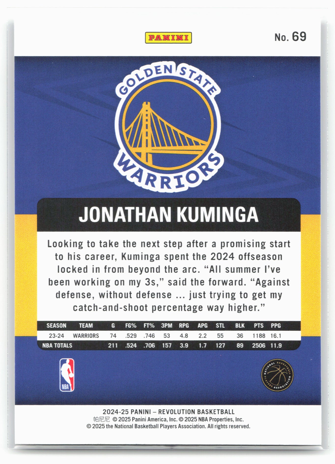 2024-25 Panini Revolution #69 Jonathan Kuminga