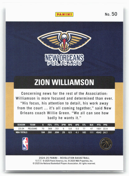2024-25 Panini Revolution #50 Zion Williamson