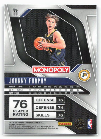 2024-25 Panini Prizm Monopoly #60 Johnny Furphy