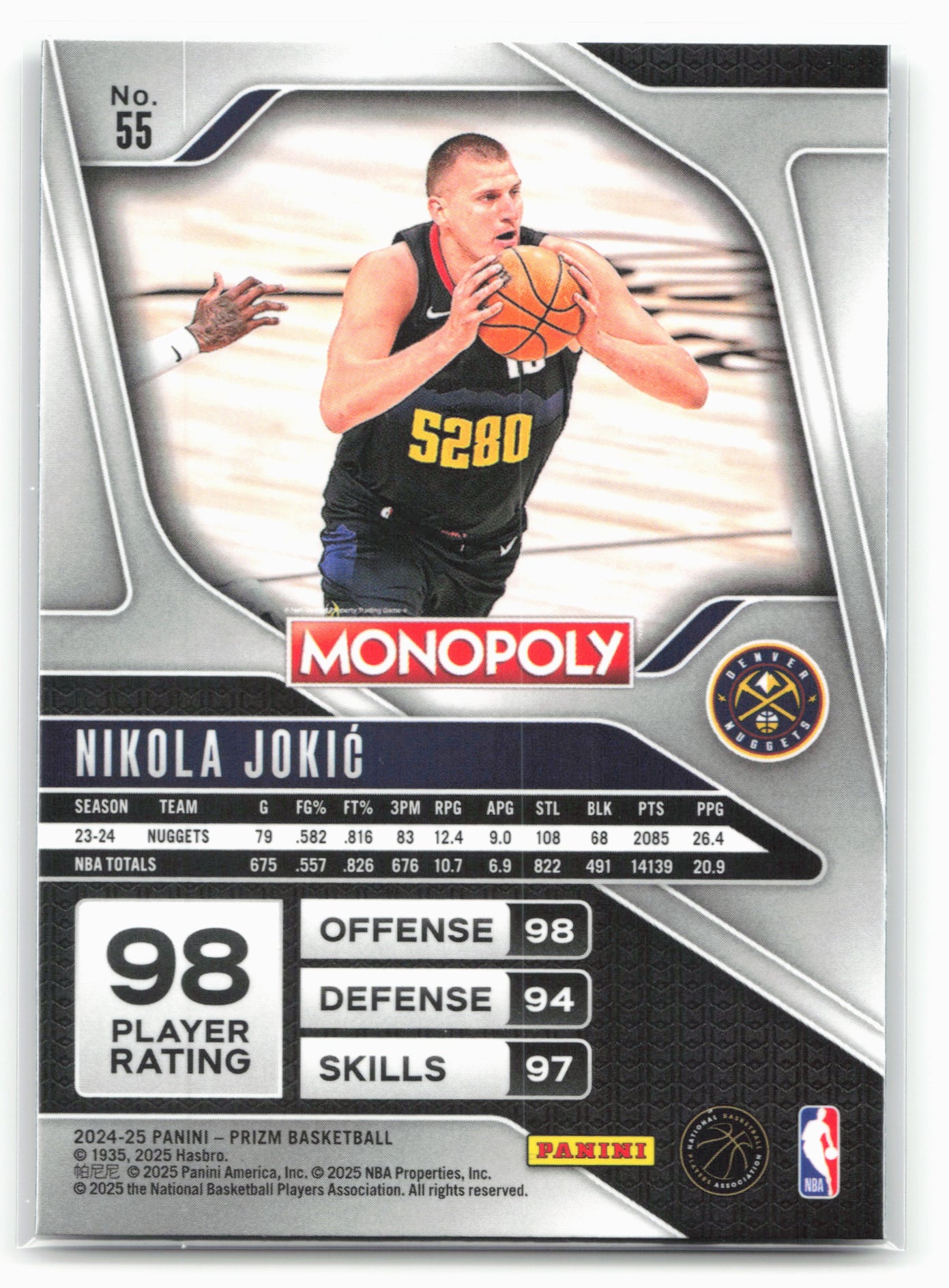 2024-25 Panini Prizm Monopoly #55 Nikola Jokic