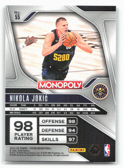 2024-25 Panini Prizm Monopoly #55 Nikola Jokic
