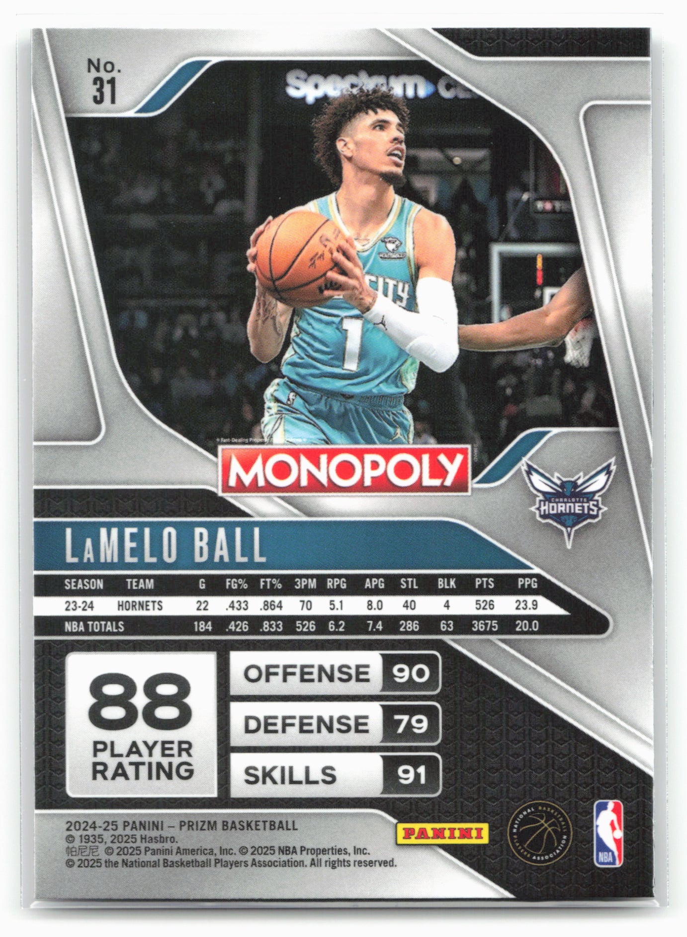 2024-25 Panini Prizm Monopoly #31 LaMelo Ball