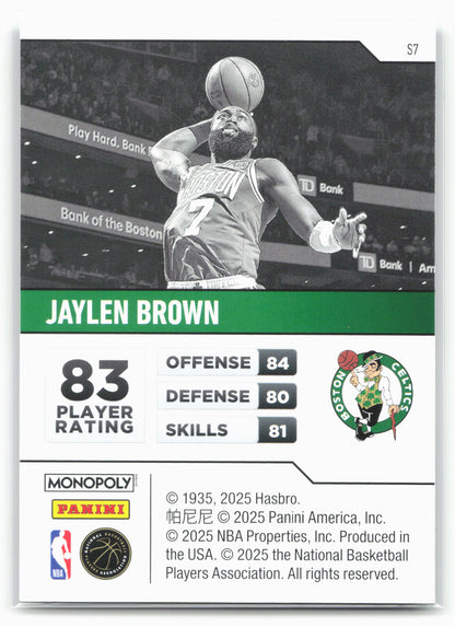 2024-25 Panini Prizm Monopoly #S7 Jaylen Brown Starter Deck