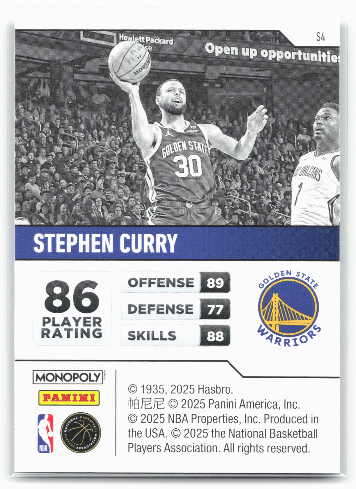 2024-25 Panini Prizm Monopoly #S4 Stephen Curry Starter Deck