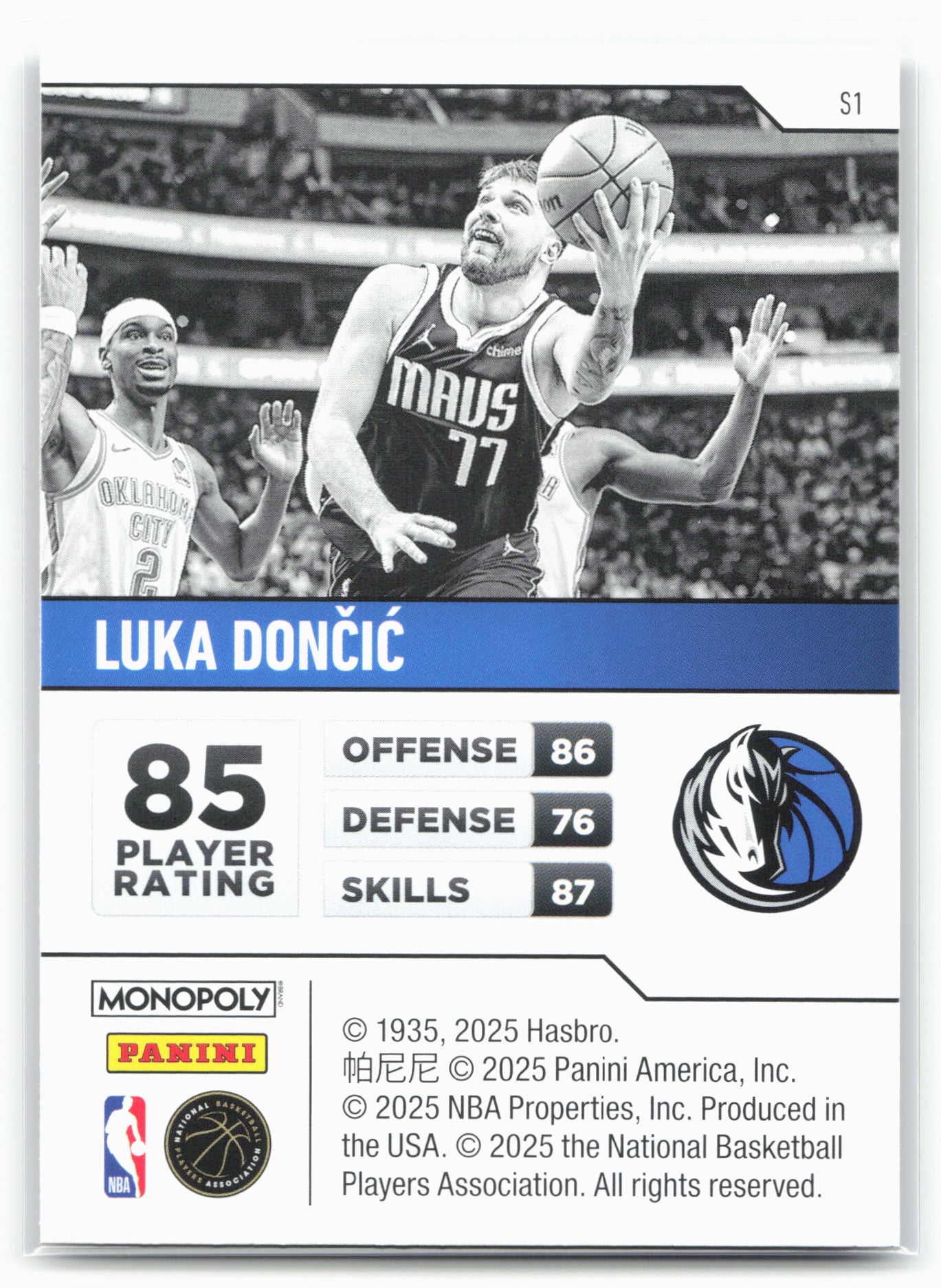 2024-25 Panini Prizm Monopoly #S1 Luka Doncic Starter Deck