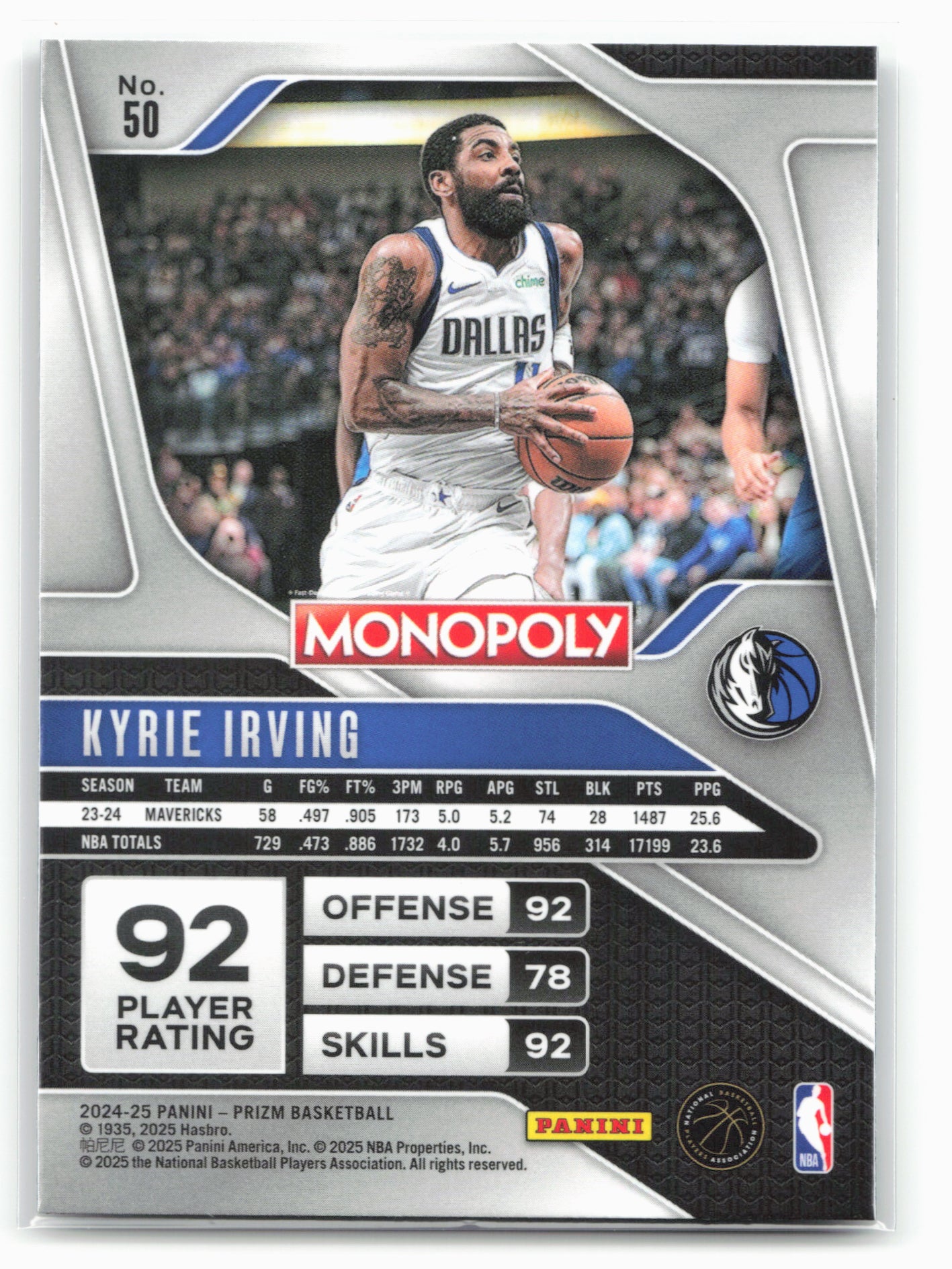 2024-25 Panini Prizm Monopoly #50 Kyrie Irving