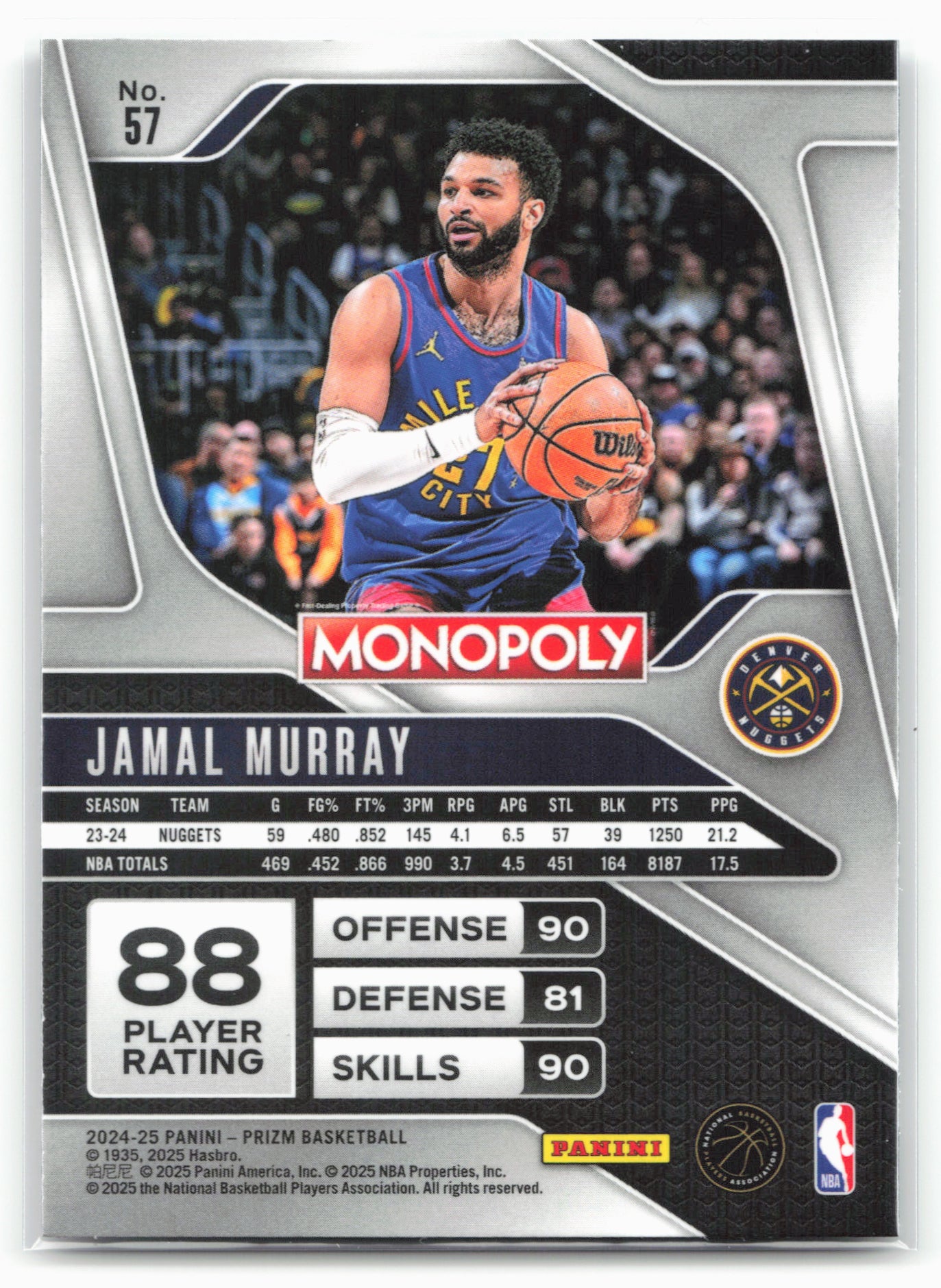 2024-25 Panini Prizm Monopoly #57 Jamal Murray