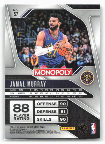 2024-25 Panini Prizm Monopoly #57 Jamal Murray