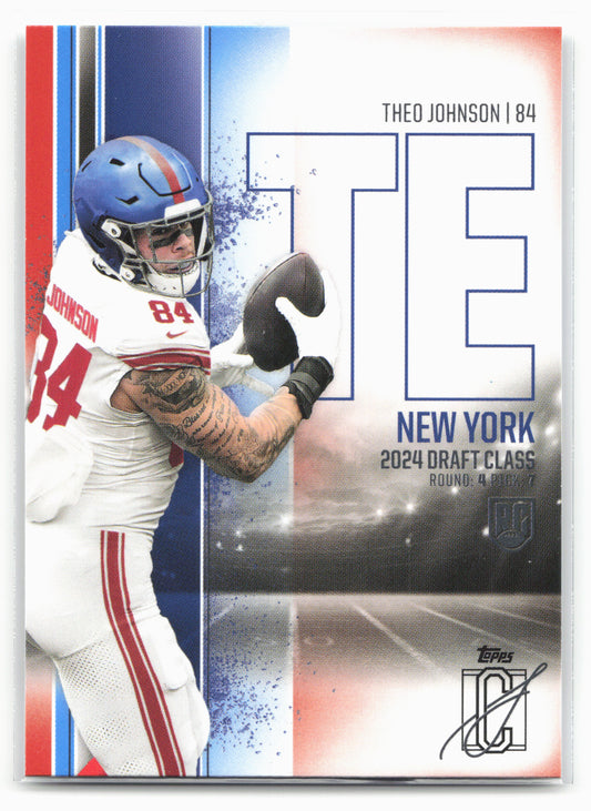 2024 Topps Signature Class #158 Theo Johnson Blue & Orange