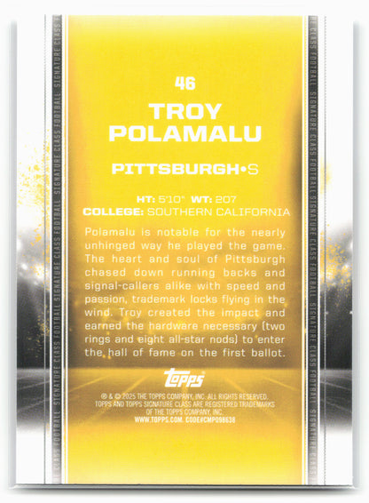 2024 Topps Signature Class #46 Troy Polamalu