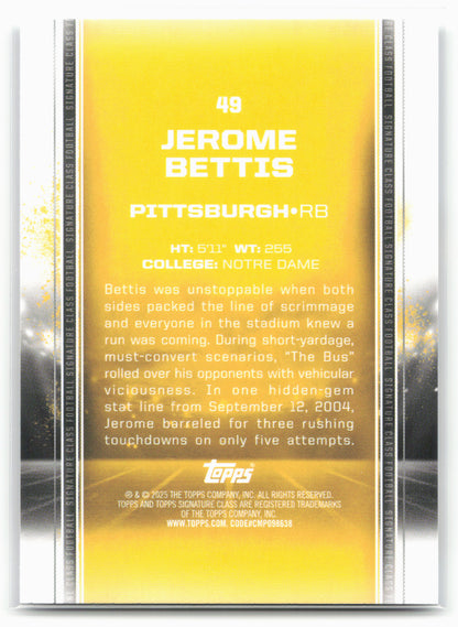 2024 Topps Signature Class #49 Jerome Bettis