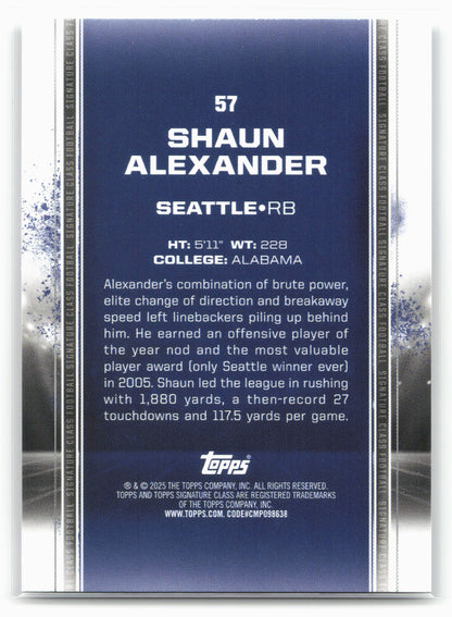 2024 Topps Signature Class #57 Shaun Alexander