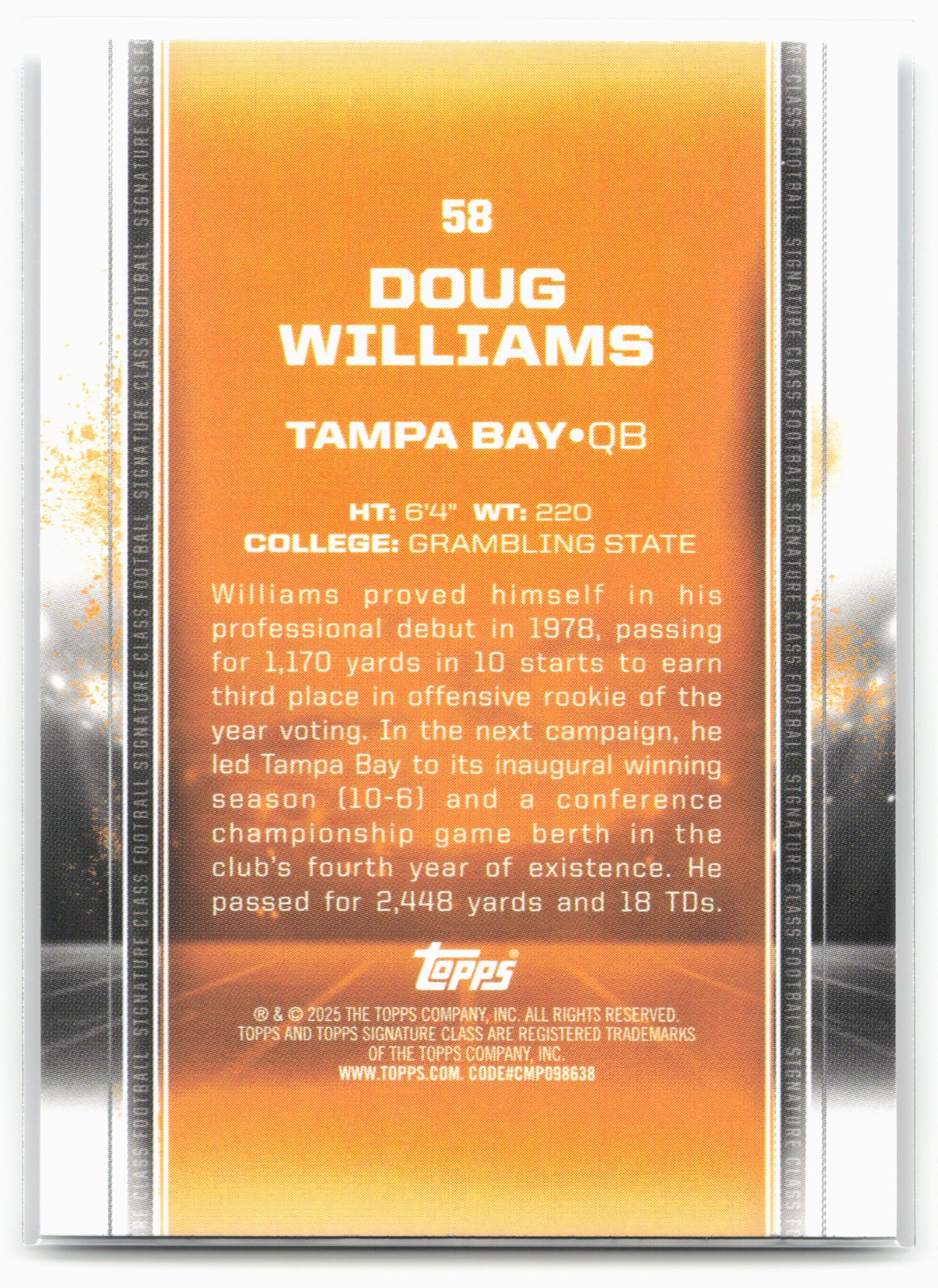 2024 Topps Signature Class #58 Doug Williams