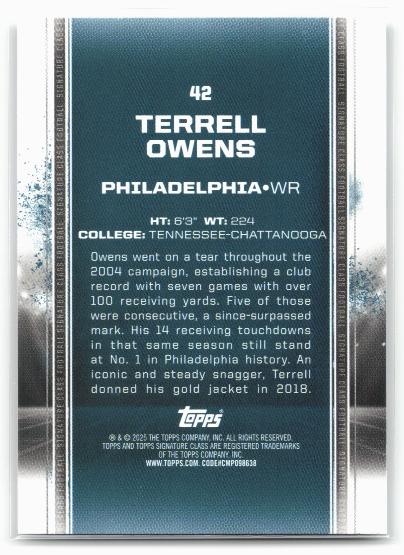 2024 Topps Signature Class #42 Terrell Owens
