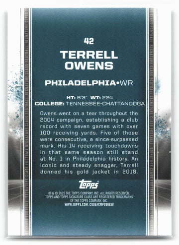 2024 Topps Signature Class #42 Terrell Owens