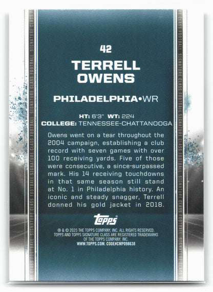 2024 Topps Signature Class #42 Terrell Owens
