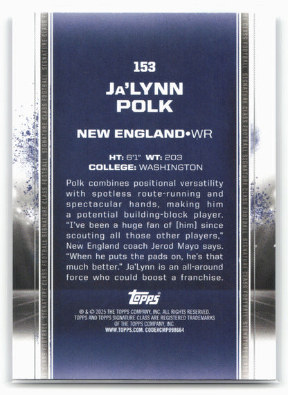 2024 Topps Signature Class #153 Ja'Lynn Polk