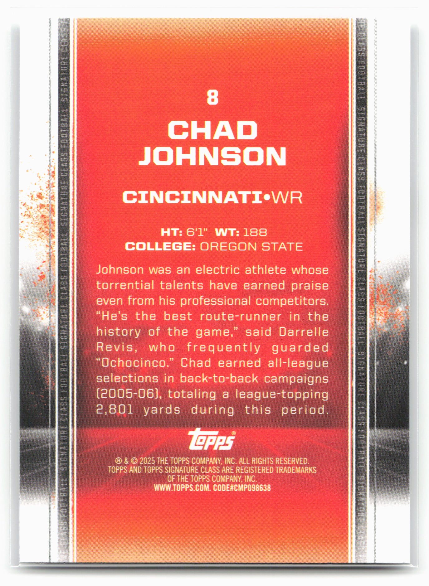 2024 Topps Signature Class #8 Chad Johnson