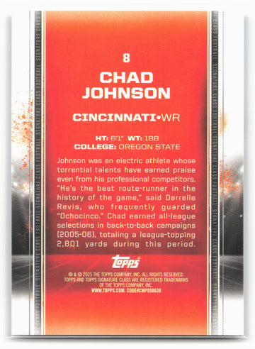 2024 Topps Signature Class #8 Chad Johnson