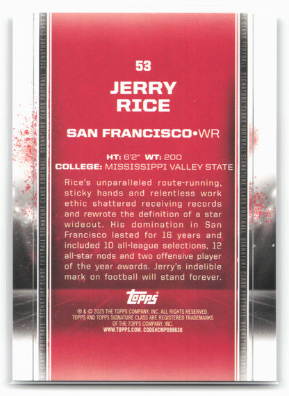 2024 Topps Signature Class #53 Jerry Rice