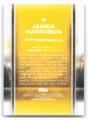 2024 Topps Signature Class #48 James Harrison