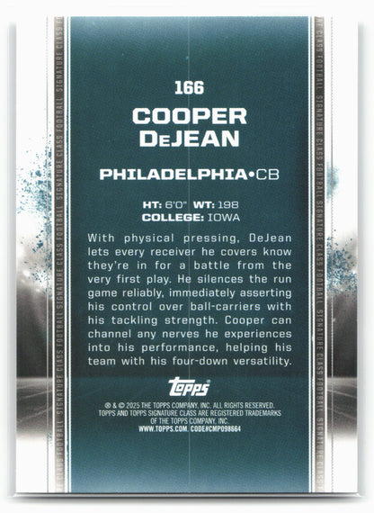 2024 Topps Signature Class #166 Cooper DeJean