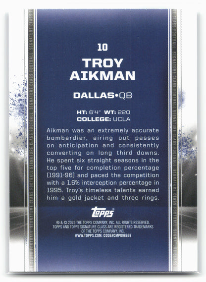 2024 Topps Signature Class #10 Troy Aikman